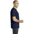 thumbnail image 4 of Gildan Ultra Cotton Pocket T-Shirt for Unisex GR23 Undershirts Lightweight Longer Length Crewneck Tee Navy, M, 4 of 5