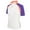 White/Royal Lilac, variant on Monterey Club Women's Rally Sunday Sport Zip Golf Polo Shirt #2356