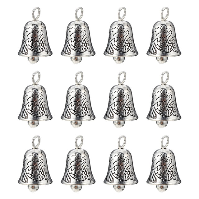 30 piezas de campanas pequeñas para hacer joyas, manualidades, campanas de aleación, pulseras, collares y dijes.