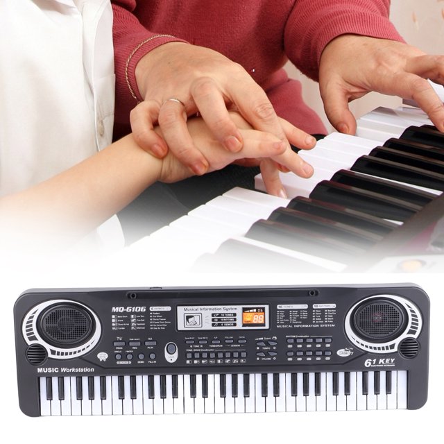 Juguete musical piano de música digital duradero de 61 teclas con mini micrófono para actividades entre e hijos para fiestas infantiles ANGGREK Otros