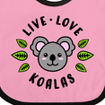 thumbnail image 4 of Inktastic Live Love Koalas Boys or Girls Baby Bib, 4 of 4