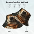 thumbnail image 2 of Fotbe Modern Cute Dog Sombrero Tipo Pescador con Estampado – Sombrero de Sol de Algodón de Moda para Playa, Golf, Pesca, 2 of 6