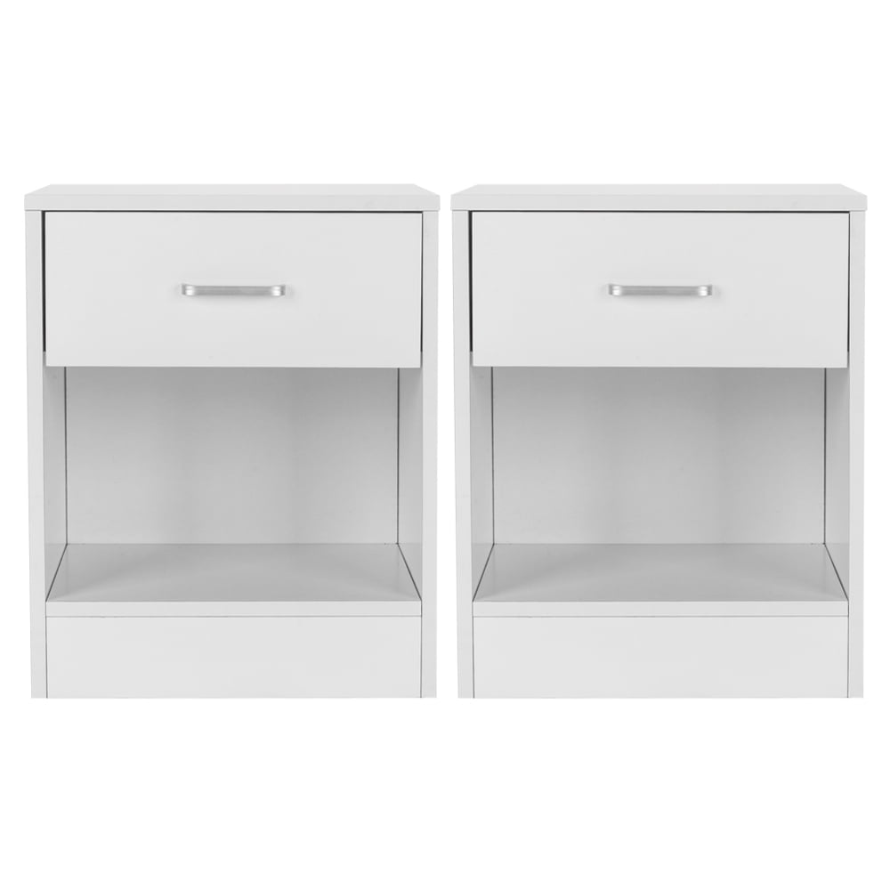 Lowestbest Nightstand Set of 2, Living Room Locker, End Table, Drawer Nightstand, Bedside Table for Bedroom, Storage Shelves and Drawer, White Lowestbest Nightstand Set of 2, Living Room Locker, End Table, Drawer Nightstand, Bedside Table for Bedroom, Storage Shelves and Drawer, White