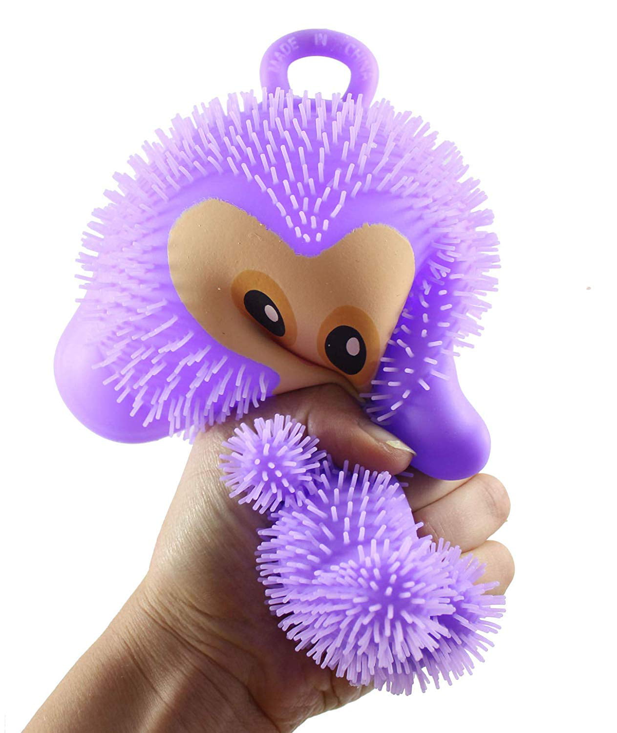 Light Up Puffer Monkey Toy Squishy Squeezey Sensory Squeeze Air Filled Balls 