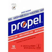 Propel Zero Sugar Electrolyte Drink Mix Powder, Watermelon, 0.08 oz, 10 Count Packets