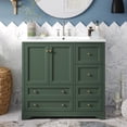 thumbnail image 3 of Newboti Furniture 36Inch Bathroom Vanity With Sink, Solid Wood Freestanding Bathroom Vanities With 4 Storage Drawers And Shelf, Soft Closing Doors6005F, 3 of 12
