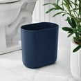 thumbnail image 2 of iDesign Small Slim Plastic Bathroom Trash Can, Garbage Can for Bedroom, Office, Desk, Dorm, Navy Blue, 2 of 6