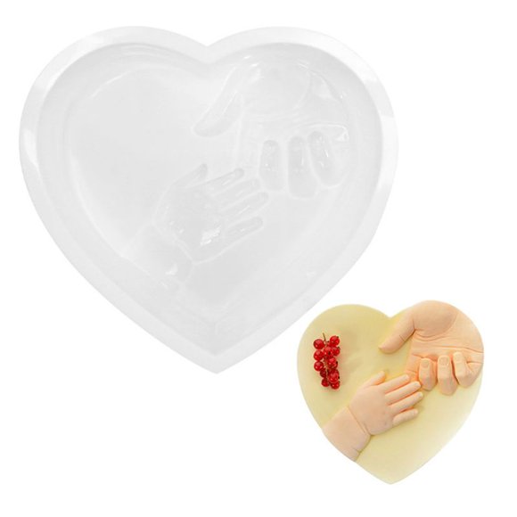 Techinal Hand in Hand Heart Silicone Cake Mold Love 3D Cupcake Jelly Pudding Cookie Muffin Mold DIY Design Mold Baking Tools