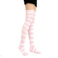 thumbnail image 4 of Soumake Sweet Women Stripe Thigh High Over The Knee Stockings Stretch Long Cosplay Socks Fashion, 4 of 8