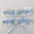 thumbnail image 2 of HomeGardon Socks for Women White Garters for Bride 2 Pieces, Wedding Garter for Bride Elasticity Lace Garter, Wedding Garter Set for Bride, 2 of 2