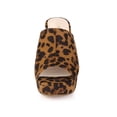 thumbnail image 6 of BLISSFUL STEP Women's Shoes Chunky Platform Open Toe Slides Block Heel Sandals Leopard 9, 6 of 8