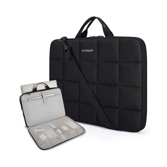 Funda para portátil BAGSMART de 15 a 16 pulgadas, funda acolchada con correa