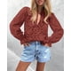 thumbnail image 5 of Blusa de Mujer PRETTYGARDEN Manga Abullonada con Encaje Talla M, 5 of 6