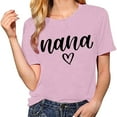 thumbnail image 2 of Shirts for Women Shirt Heart Printed Casual Short Sleeve Tee Top, 2 of 5