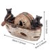 thumbnail image 3 of Conjunto de 6 osos de tamaño real en canoa hecha a mano con adorables figuritas de osos negros | Decoraciones de osos negros para el hogar, 3 of 6
