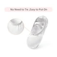 thumbnail image 4 of Stelle Girls Satin Ballet Shoes Split Sole Dancing Flats with Adjustable Lace,Gymnastics Ballet Slippers Dance Shoes for Toddler/Little Girls/Big Girls,White, 4 of 7