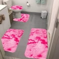 thumbnail image 6 of Darzheoy Bathroom Rug Set 4 Piece, Shaggy Bath Mat Set, Soft Absorbent Plush Microfiber Bathroom Rugs, Non Slip Bath Rugs Tie Dye, Machine Washable, 6 of 7