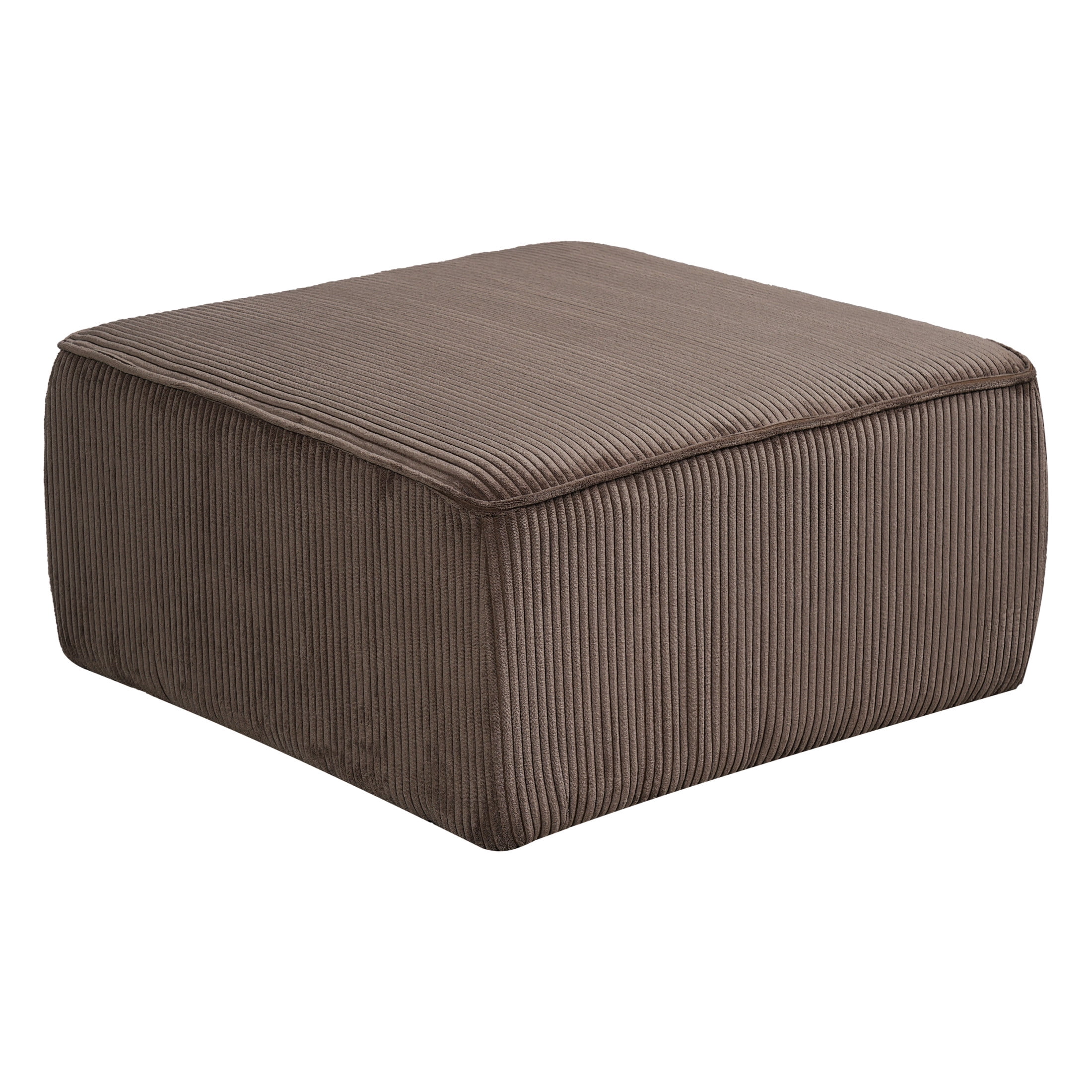 Christopher Knight Home 29.7" Corduroy Upholstered Sectional Ottoman, Wood Frame, Brown