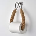 thumbnail image 2 of Vintage Rope Toilet Paper Holder Loo Roll Holder Hand Towel Holder Toilet Roll Holder for Toilet Bathroom Decoration Industrial Rope, 2 of 10