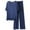 Navy, variant on Cqxid525 Women's Pajama Sleep Sets Women's Pajama Set Layer Short Sleeve Top and Long Pants Gray 1PC