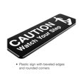 thumbnail image 3 of Excello Global Products Caution Watch Your Step Wall Sign 9x3 Black/White 3Pk, 3 of 3