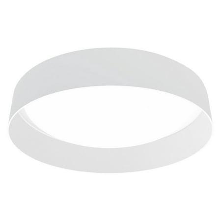 

93388A-Eglo Lighting-Palomaro - 19.68 Inch 22W 1 LED Flush Mount White White Finish with White Fabric Shade
