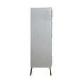 thumbnail image 3 of Moko 51 Inch Tall Dresser, 5 Fabirc Upholstered Drawers, Gray, Nickel, 3 of 5