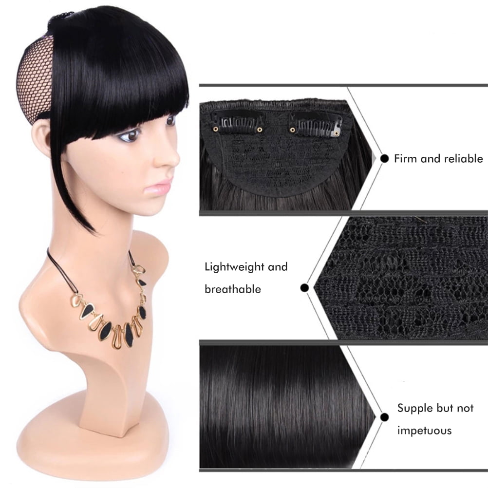 Clip on Bangs Fringe Hairpiece DIY Clip in Air Bangs Hair Extension for All Face Shapes Walmart