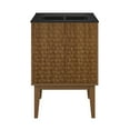 thumbnail image 6 of Bosse 24" Freestanding Bathroom Vanity in Brown Oak with Black Sink Top, 6 of 11