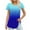 Blue, variant on Womens Plus Size Tops Dressy Flowy Short Sleeve Pleated Blouses Floral Crew Neck Flutter Sleeve Summer Tunic T-Shirts (Yellow S)