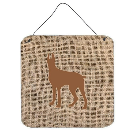 Great Dane Burlap And Brown Aluminium Metal Wall Or Door Hanging Prints