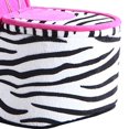 thumbnail image 4 of Benzara BM240356 High Heel Zebra Shoe Jewelry Box with 3 Hooks, Multi Color, 4 of 5