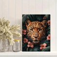 thumbnail image 2 of UXIEQU 2D Flat Leopard Tropical Bath Wall Art, Jungle Monstera Leaves Exotic Animal Print, 15.75x11.81 Inches Home Wall Decor, 2 of 8