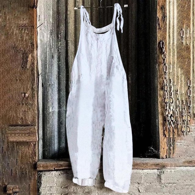 Baikeli Free with Promo Codes Dressy Jumpsuits for Women Plus Size Rompers Adjustable Sling Strap Overalls Loose Fit Outfits with Pockets Beach Jumpsuits for Women