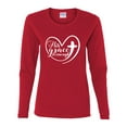 thumbnail image 2 of Wild Bobby His Grace Is Enough Heart Inspirational/Christian Women Graphic Long Sleeve Tee, Red, XX-Large, 2 of 5