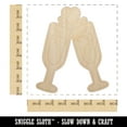 thumbnail image 2 of Cheers Toast Champagne Heart Love Wedding Anniversary Wood Shape Unfinished Piece Cutout Craft DIY Projects - 6.25 Inch Size - 1/8 Inch Thick, 2 of 7