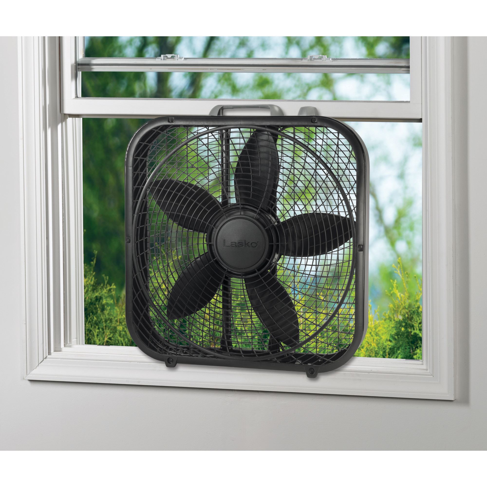 Lasko Cool Colors 20" Weather Resistant Box Fan, with 3-Speeds, 22" H,  Black, B20301, New - image 3 of 5