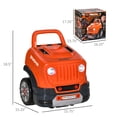 thumbnail image 3 of Qaba Kids Truck Engine Toys for Boys Girls 3 4 5 Years Old, Toddlers Construction Educational Repair Car Tool Set with Light and Sound, Orange, 3 of 10