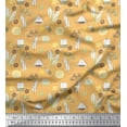 thumbnail image 1 of Soimoi Orange Poly Georgette Fabric Tea Bag,Herbs & Lemon Slice Vegetable Print Fabric by Yard 42 Inch Wide, 1 of 1
