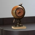 thumbnail image 4 of Tongina Globe Figurine Desktop Clock Table Clock Tabletop Ornament Sculpture for Centerpiece Living Room Desk Shelf Housewarming Gift Yellow, 4 of 7