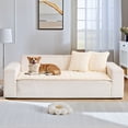 thumbnail image 3 of CJC Couch Cover for Dogs, Washable Fuzzy Pet Couch Covers for 3 Cushion Sofa Protector, Pet Friendly Dog Mat (Beige, 28'' x 59''), 3 of 10