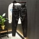 thumbnail image 2 of Pantalones vaqueros rotos para hombre, ajustados, recortados, rotos, para hombre, pantalones negros ajustados, rotos, con agujeros, pitillo, Y 2k, vintage, Xs, 2 of 5