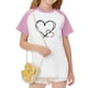 thumbnail image 5 of Blusas y camisas de manga corta con cuello redondo para niños y niñas, blusa de manga corta con estampado de cuello redondo, 5 of 7