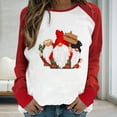 thumbnail image 2 of RKSTN Sweat-Shirt pour Femmes Noël Col Rond Imprimé Père Noël Manches Longues Blouse Régulière, 2 of 5