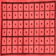 thumbnail image 1 of Ahgly Company Machine Washable Indoor Square Abstract Red Modern Area Rugs, 6' Square, 1 of 4
