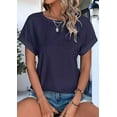 thumbnail image 5 of Womens Short Sleeve Tops Navy XL, 5 of 6