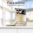 thumbnail image 4 of MonsDirect for 6.7 inch Samsung Galaxy Z Flip 4 5G 2022 Case, Hinge Protection Plating Frame Hard PC Back Shell Slim Shockproof Full Coverage Bumper Protective Shell Cover for Galaxy Z Flip 4, Gold, 4 of 7