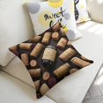 thumbnail image 5 of wine corks Linen toss pillowcase decoration pillowcase gifting preferred 24x24 inch cushion cover 2 sets sofa pillowcase sofa bedroom living room car, 5 of 8
