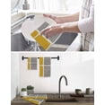 thumbnail image 5 of Yellow Kitchen Dish Towels for Drying Dishes Set of 4, Modern Painting Farmhouse Striped Abstract Art Waffle Weave Microfiber Hand Tea Bathroom Towels Quick Dry & Absorbent Towel 12x12, 5 of 7