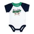 thumbnail image 2 of Baby Essentials 6 Months Infant Boys 3 Piece Bodysuit, Shorts, Socks Set Spring Summer Cotton Polyester Outfit in Mommy's Little Slugger Print, 2 of 7
